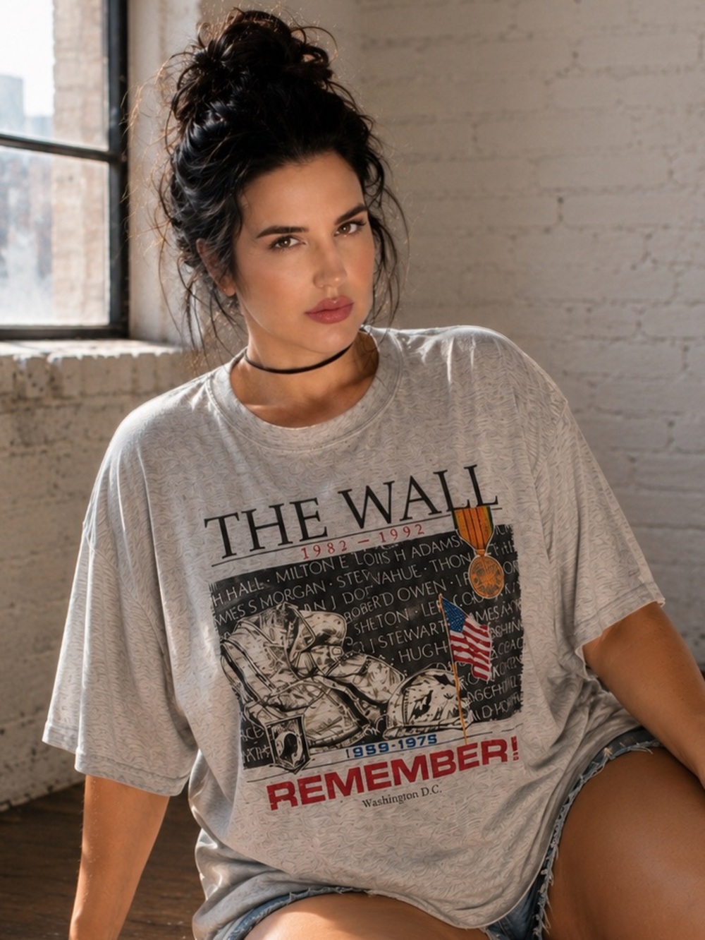 Vintage 90s Vietnam Veterans Memorial “The Wall” Graphic Tee XL Screen Stars